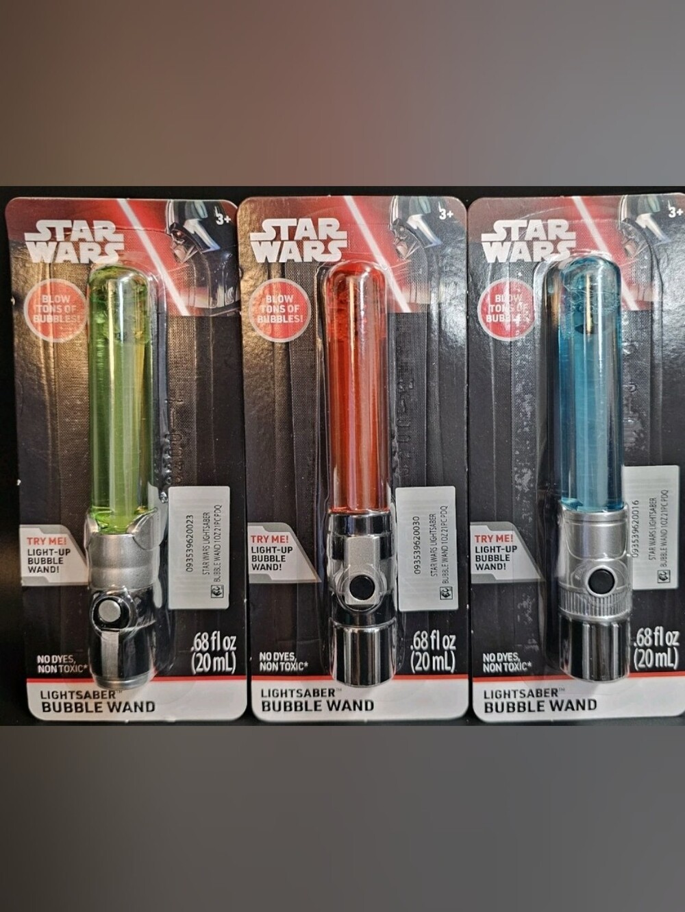 Star Wars Lightsaber Bubble Wands - Green, Red, Blue
